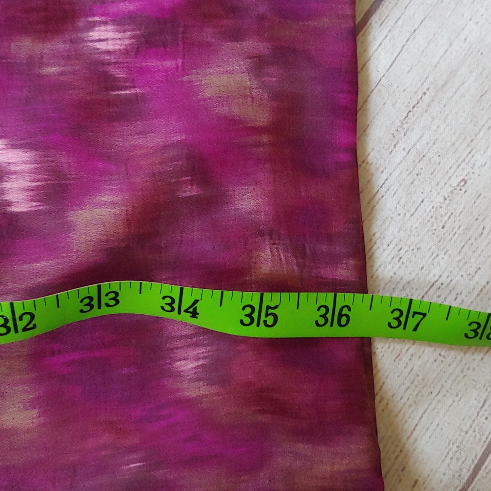 LOFT Pink and Purple Ruffled Dress with Puff Cap Sleeves - Picture 10 of 10